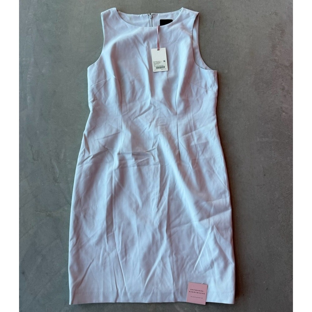 NWT Alex Marie Carrie Dress 14 Stone Gray Asymmetrical Sheath MSRP $129